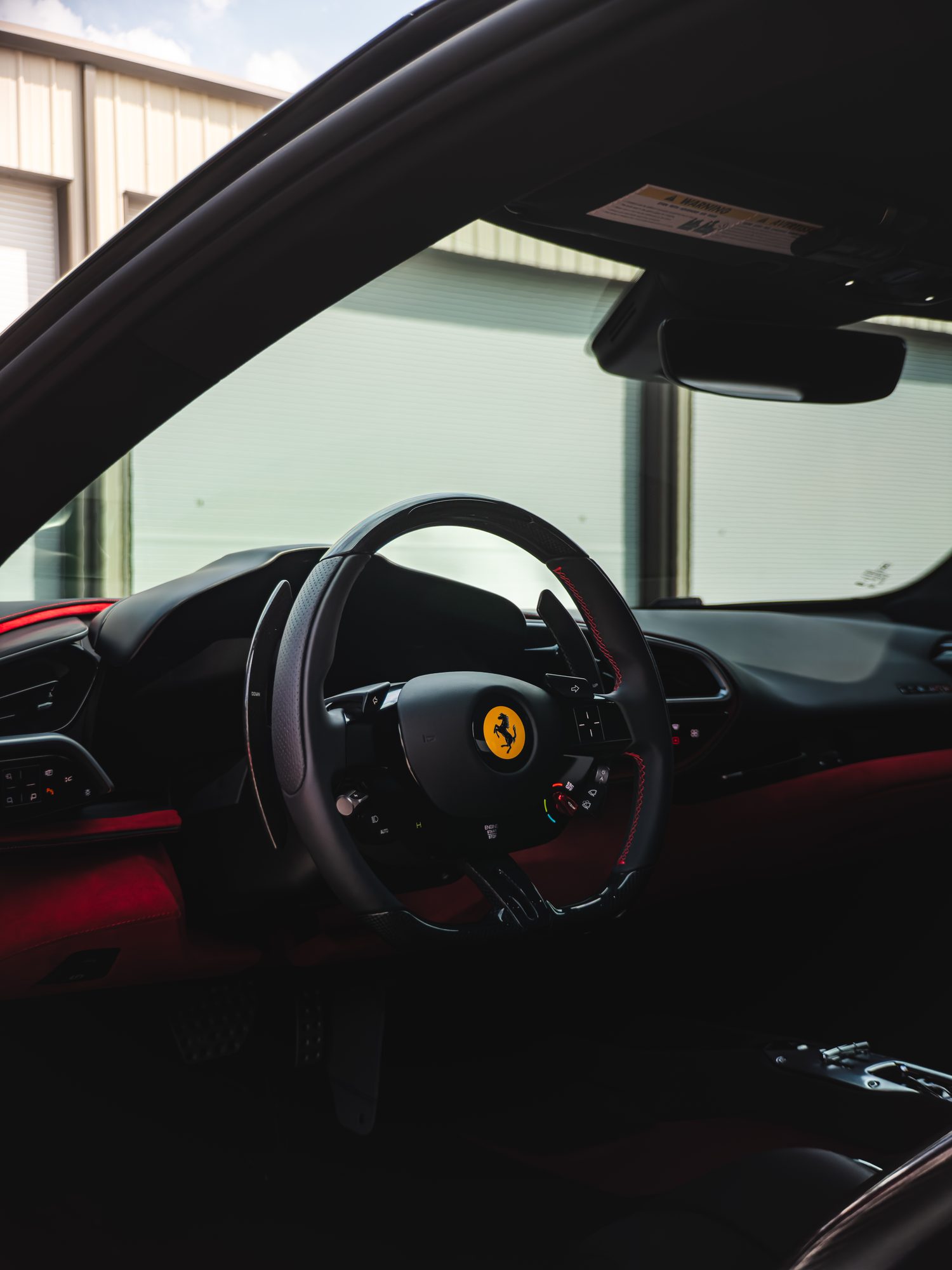 Ferrari 296 GTB steering wheel and cockpit