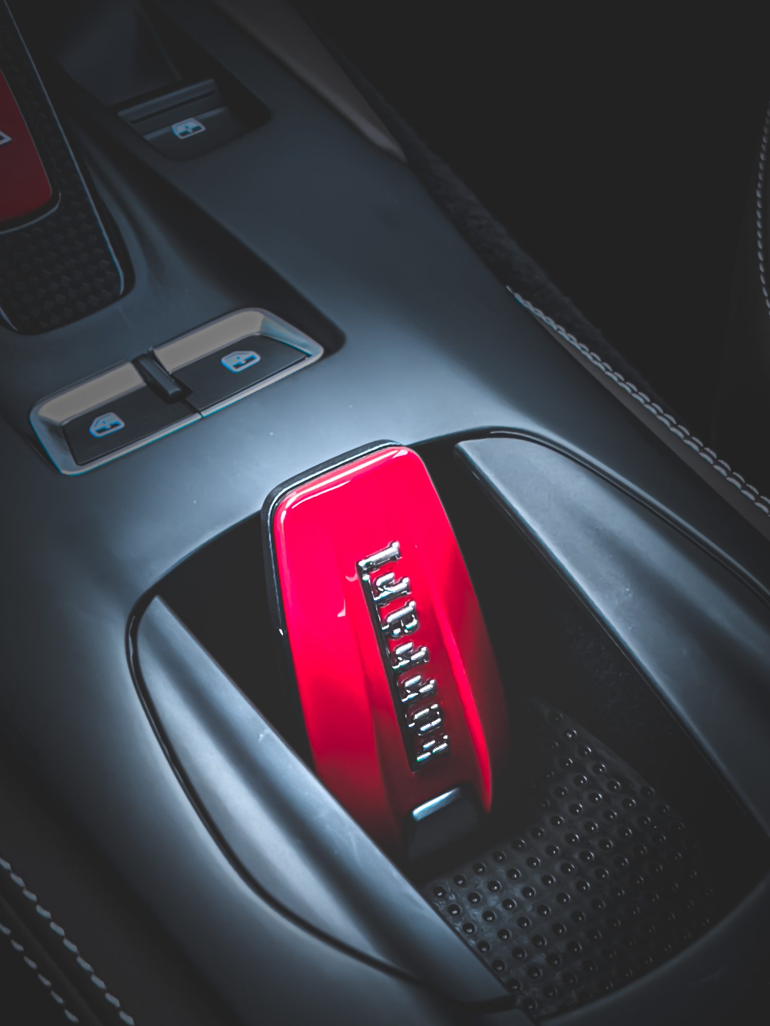 Ferrari 812 Superfast gear controls and paddle shifter