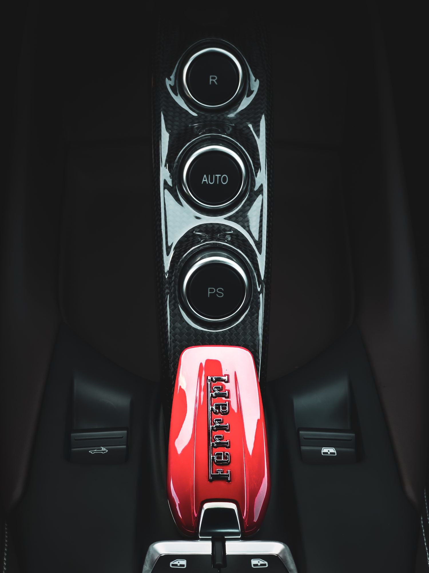 Ferrari 812 Superfast launch controls and gear selector
