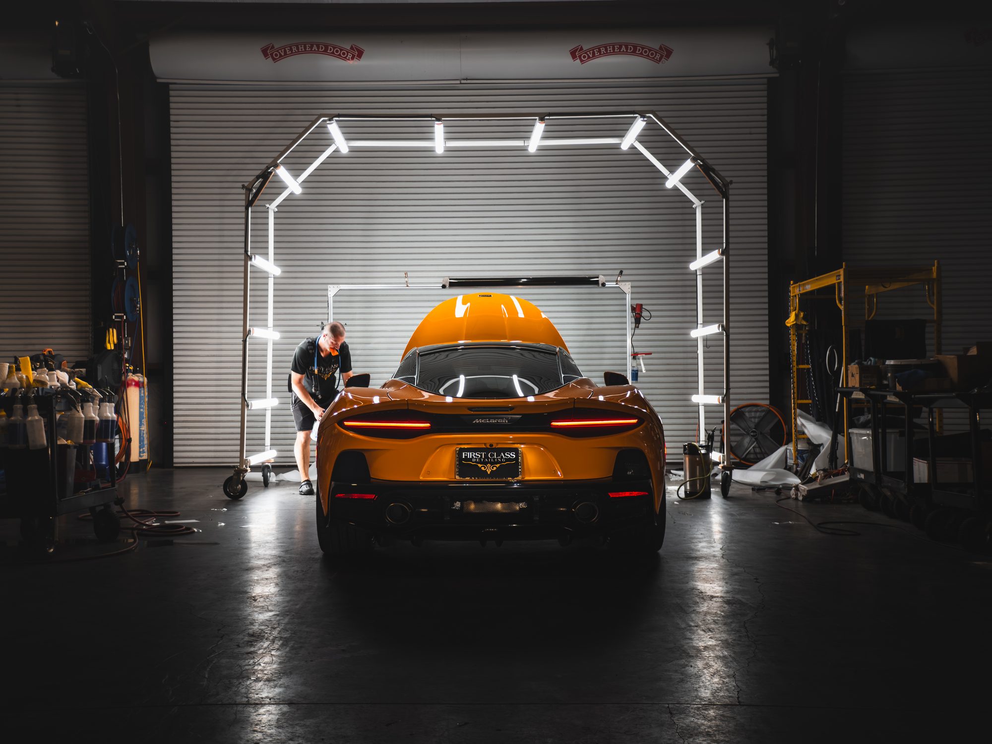 McLaren GT in the detailing studio