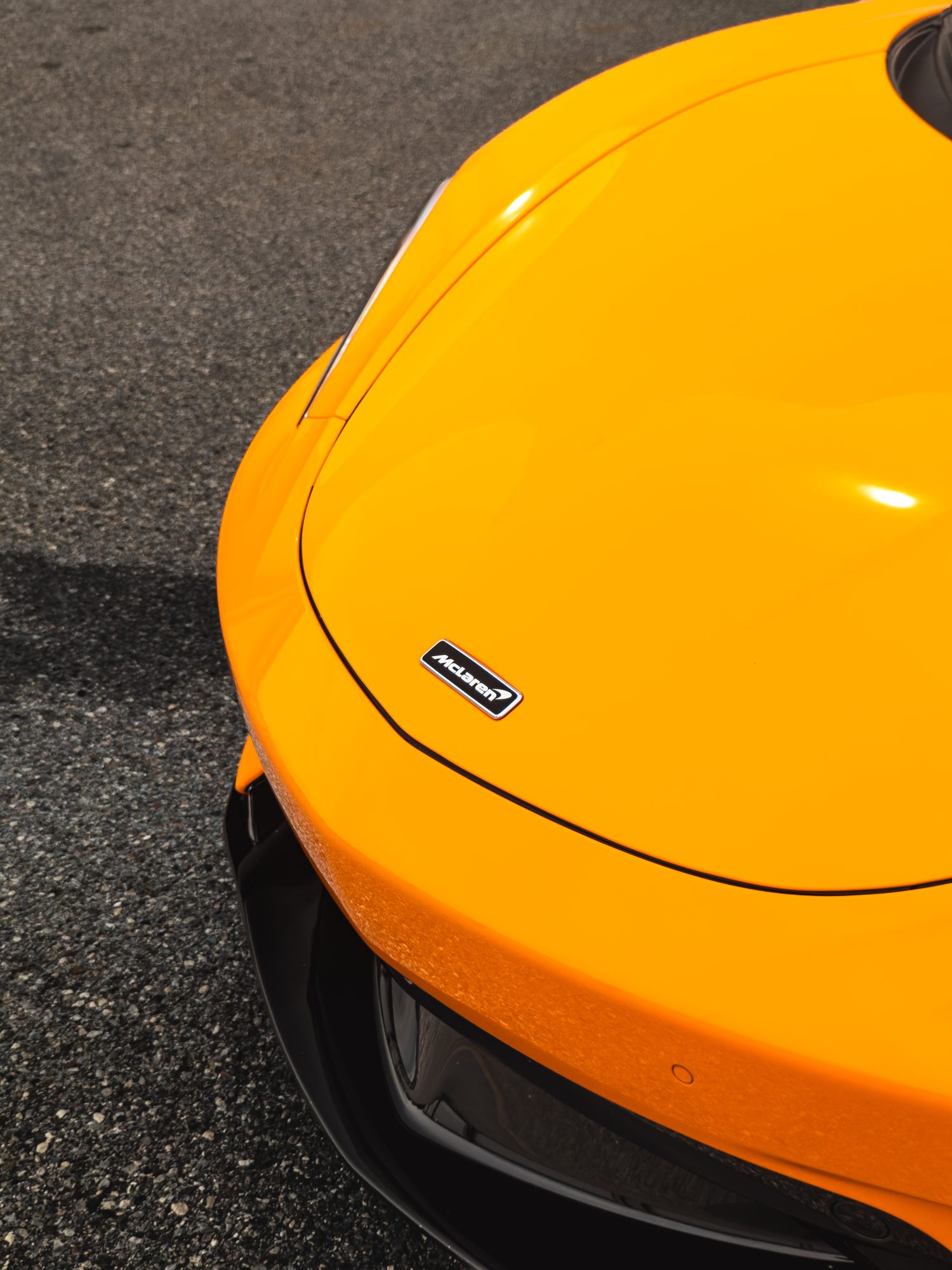 McLaren GT badge and bonnet